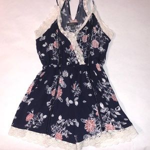 Kendall and Kylie purple floral romper